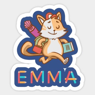 Einschulung Katze Emma Sticker